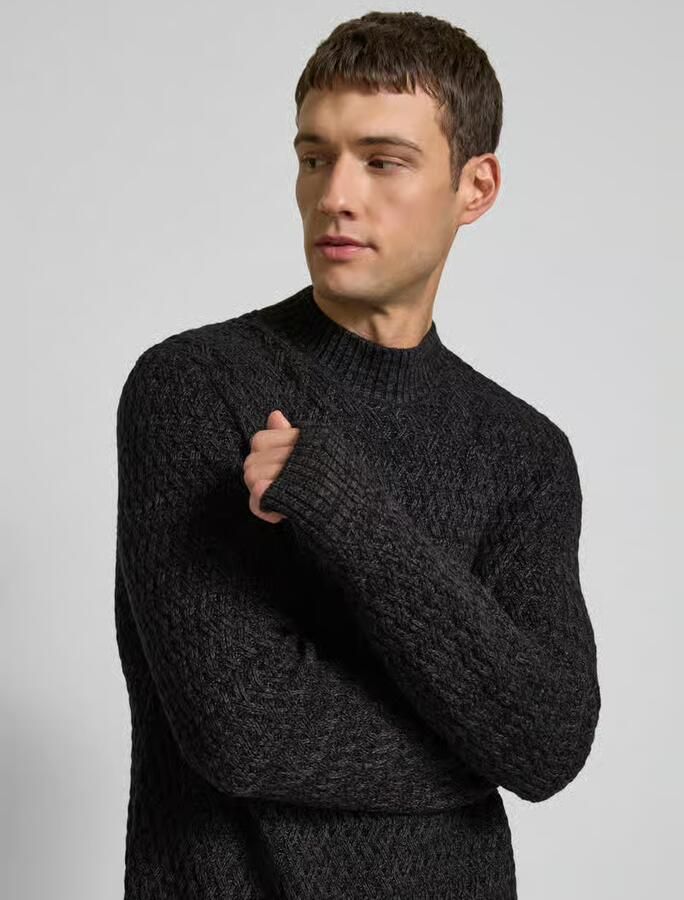 Jack & Jones Premium Gebreide pullover met structuurmotief