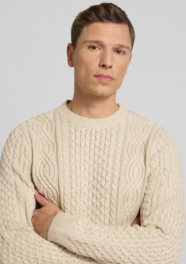 Jack & Jones Premium Gebreide pullover met structuurmotief model 'SEAN' - Foto 12