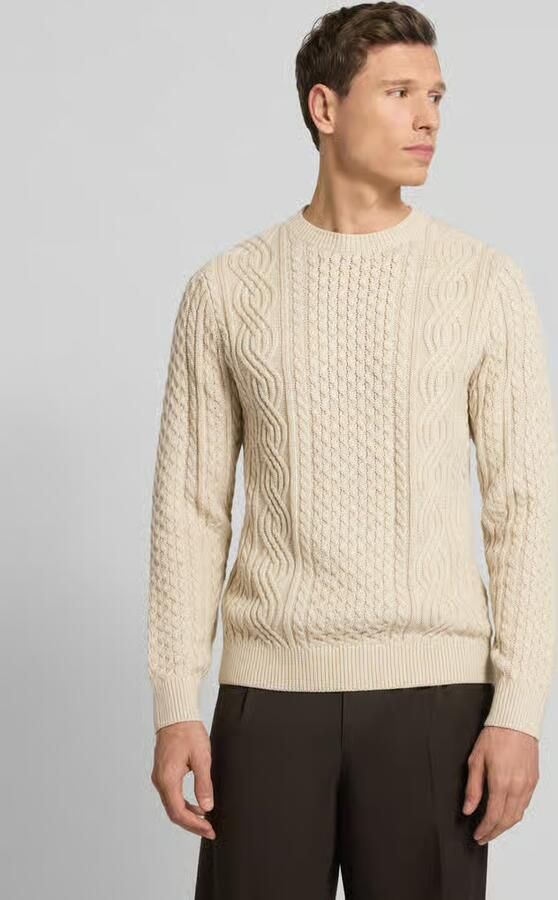JACK & JONES Premium Gebreide pullover met structuurmotief model 'SEAN' - Foto 14