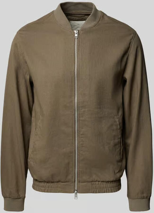 JACK & JONES Premium Jas van een mix van katoen en linnen met tweewegritssluiting - Foto 2