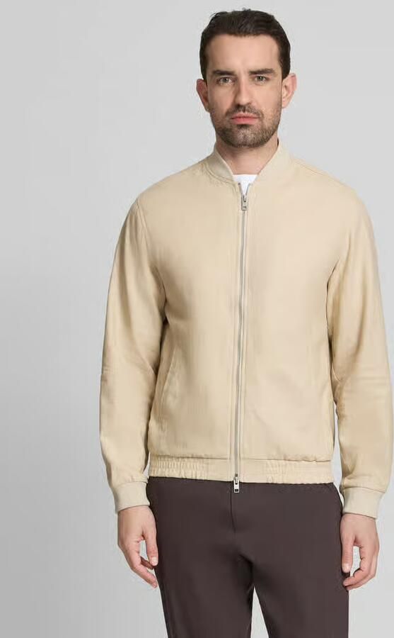 JACK & JONES Premium Jas van een mix van katoen en linnen met tweewegritssluiting - Foto 2