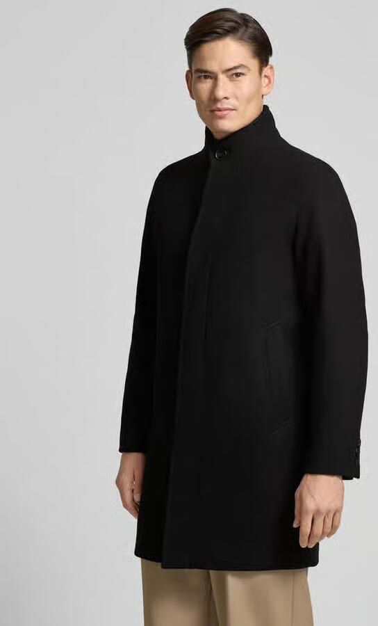 JACK & JONES Premium Lange jas van wolmix met opstaande kraag en steekzakken - Foto 2