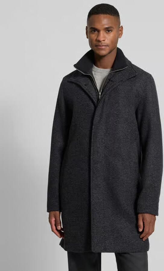 JACK & JONES Premium Lange jas van wolmix met opstaande kraag en steekzakken - Foto 2