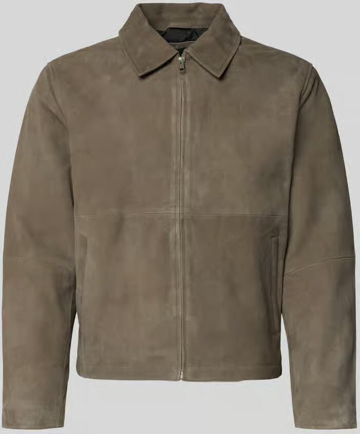 Jack & Jones Premium Leren jack met ritssluiting en steekzakken - Foto 2