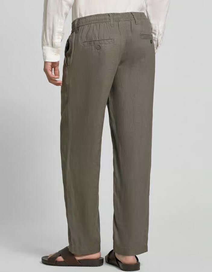 JACK & JONES Premium Linnen broek met steekzakken model 'KARL LAWRENCE'