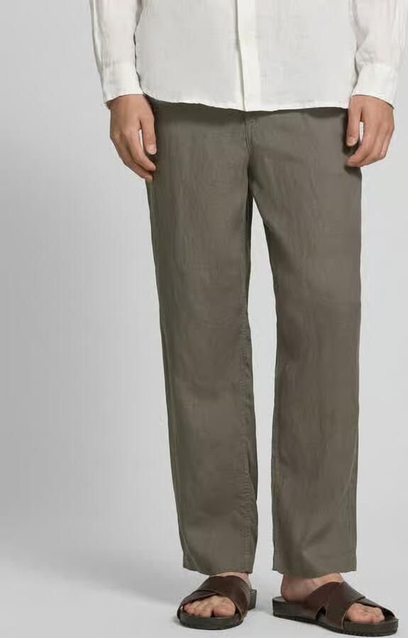 JACK & JONES Premium Linnen broek met steekzakken model 'KARL LAWRENCE' - Foto 6