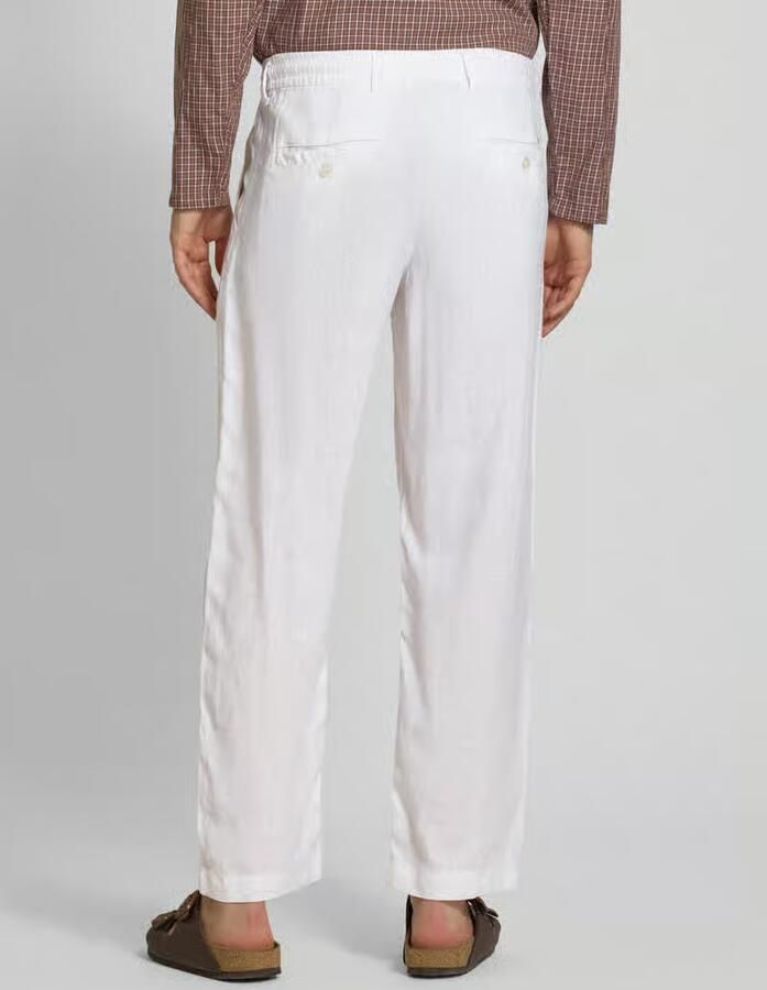 JACK & JONES Premium Linnen broek met steekzakken model 'KARL LAWRENCE' - Foto 2