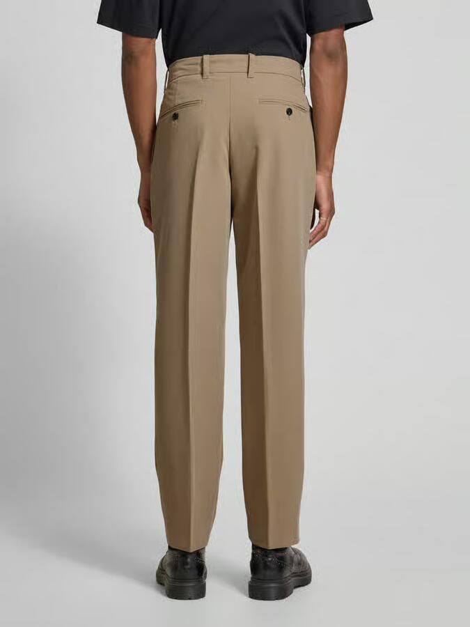 JACK & JONES Premium Loose fit stoffen broek met plooi aan de taille model 'KARL'