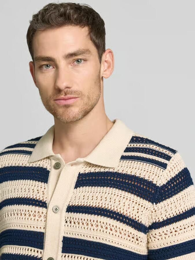 JACK & JONES Premium modern fit vrijetijdsoverhemd in tricotlook met knoopsluiting - Foto 4