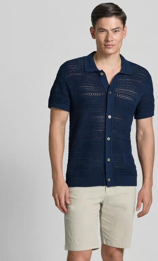 JACK & JONES Premium modern fit vrijetijdsoverhemd in tricotlook met knoopsluiting - Foto 6