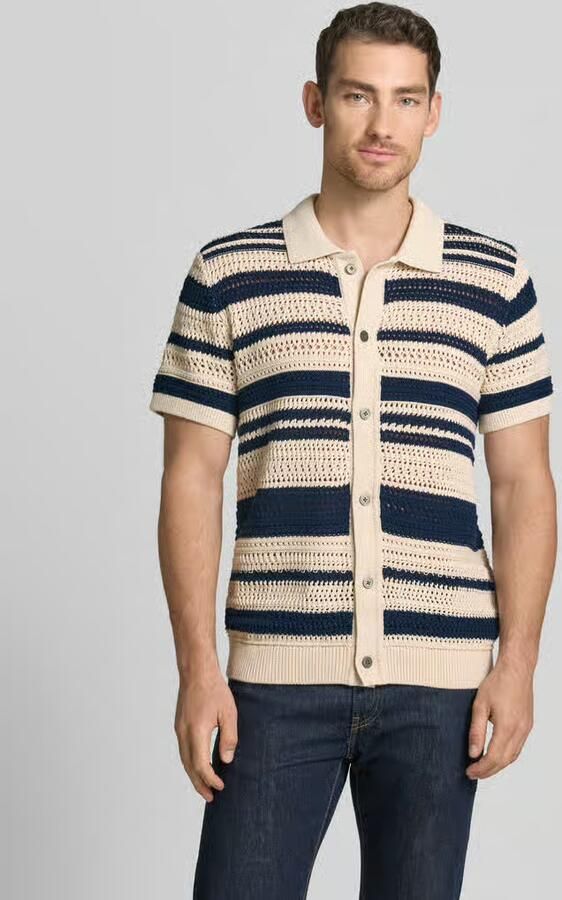 JACK & JONES Premium modern fit vrijetijdsoverhemd in tricotlook met knoopsluiting - Foto 5