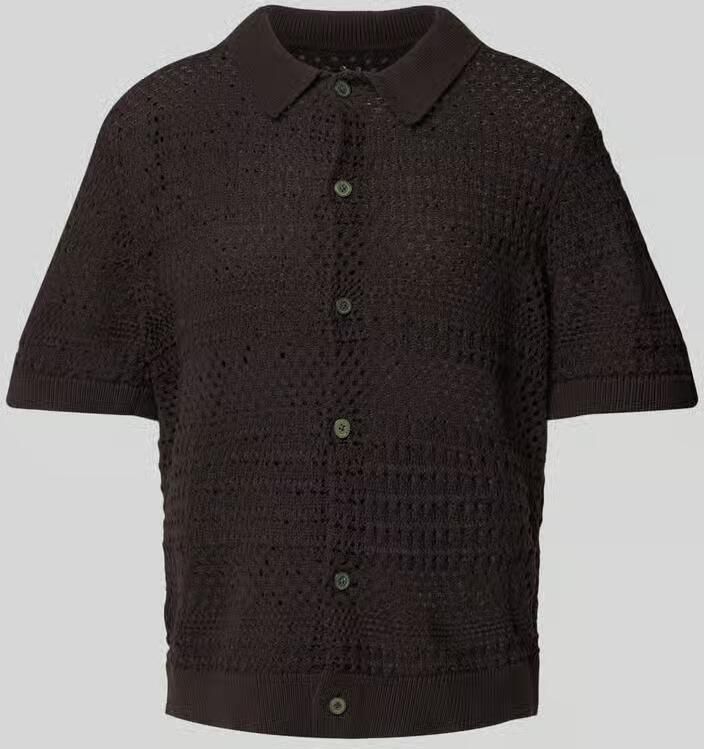 JACK & JONES Premium Regular fit gebreid shirt met knoopsluiting - Foto 3