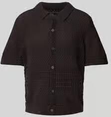 JACK & JONES Premium Regular fit gebreid shirt met knoopsluiting