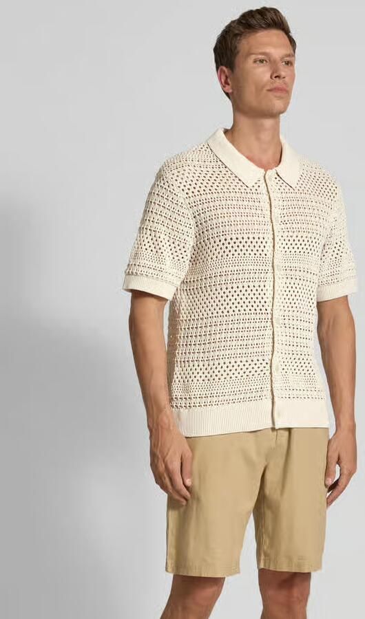 JACK & JONES Premium Regular fit gebreid shirt met knoopsluiting - Foto 3