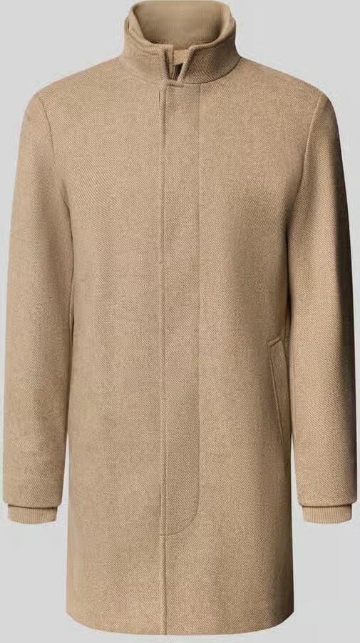 JACK & JONES Premium Regular fit lange jas met wol model 'MELTON'