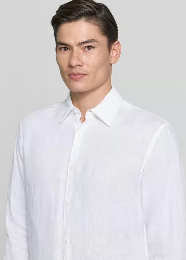 JACK & JONES Premium regular fit linnen overhemd van puur linnen model 'Lawrence' - Foto 3