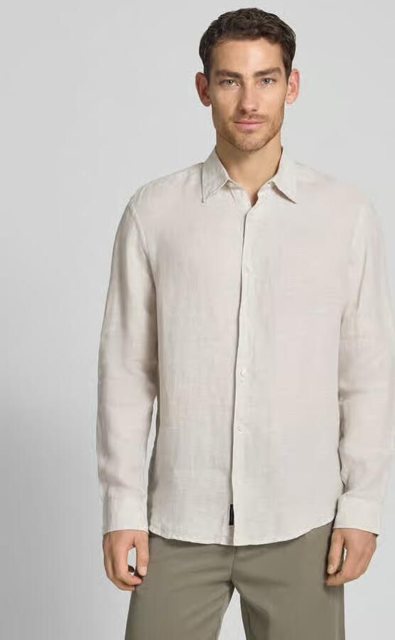 JACK & JONES Premium regular fit linnen overhemd van puur linnen model 'Lawrence' - Foto 4