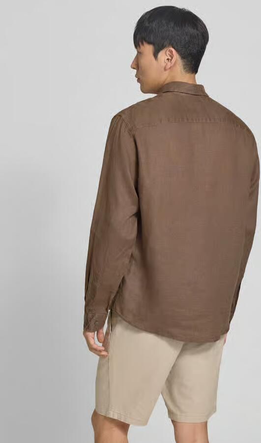 JACK & JONES Premium regular fit linnen overhemd van puur linnen model 'Lawrence' - Foto 4