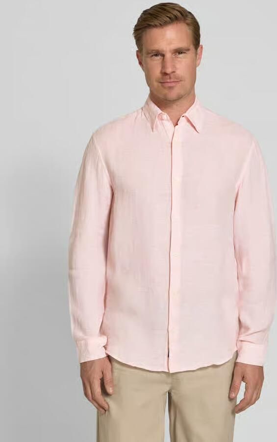 JACK & JONES Premium regular fit linnen overhemd van puur linnen model 'Lawrence' - Foto 4