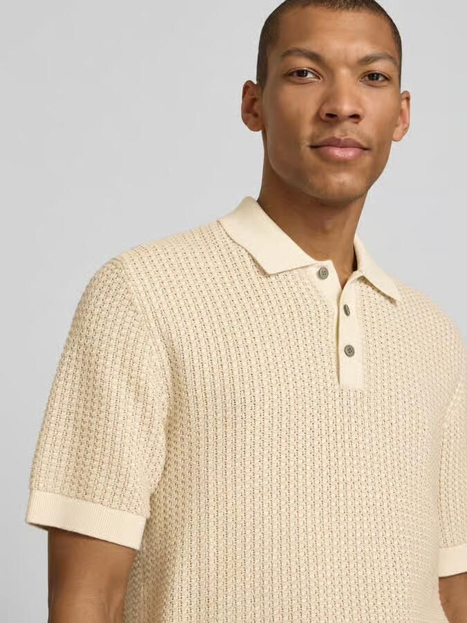 JACK & JONES Premium Regular fit poloshirt in brei-look model 'Kingsley'