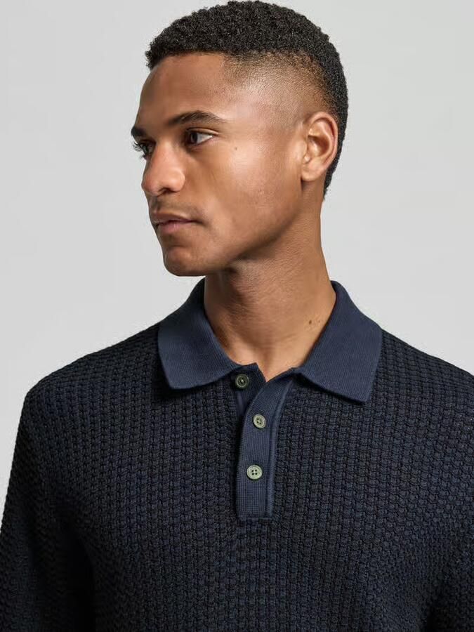 JACK & JONES Premium Regular fit poloshirt in brei-look model 'Kingsley' - Foto 3