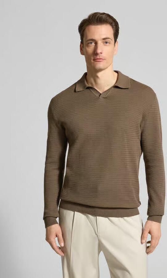 Jack & Jones Premium Regular fit poloshirt in gebreide look model 'Riley' - Foto 4