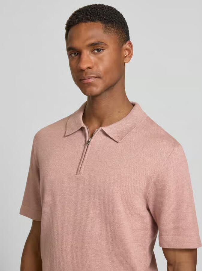 JACK & JONES Premium regular fit poloshirt met rits model 'MILANO'