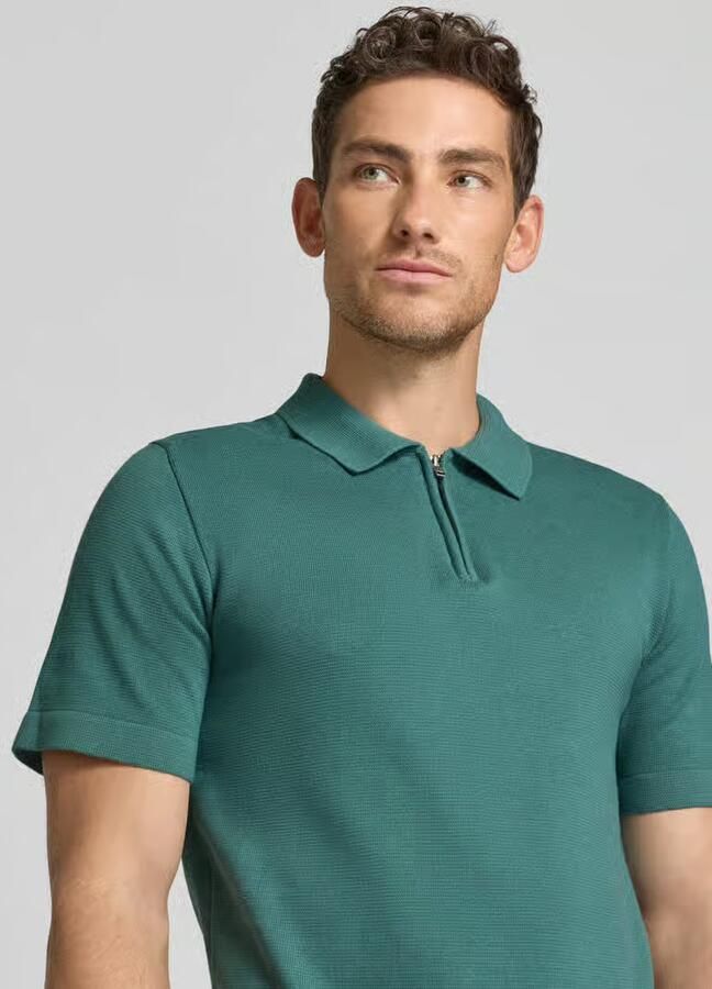 JACK & JONES Premium regular fit poloshirt met rits model 'MILANO'