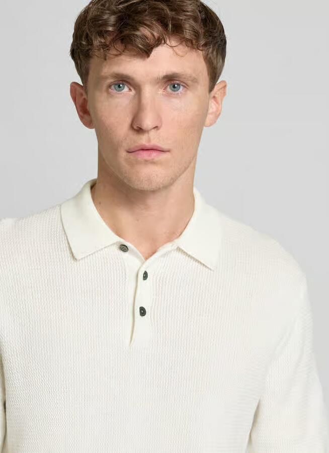 JACK & JONES Premium Regular fit poloshirt met structuurmotief model 'COOPER'