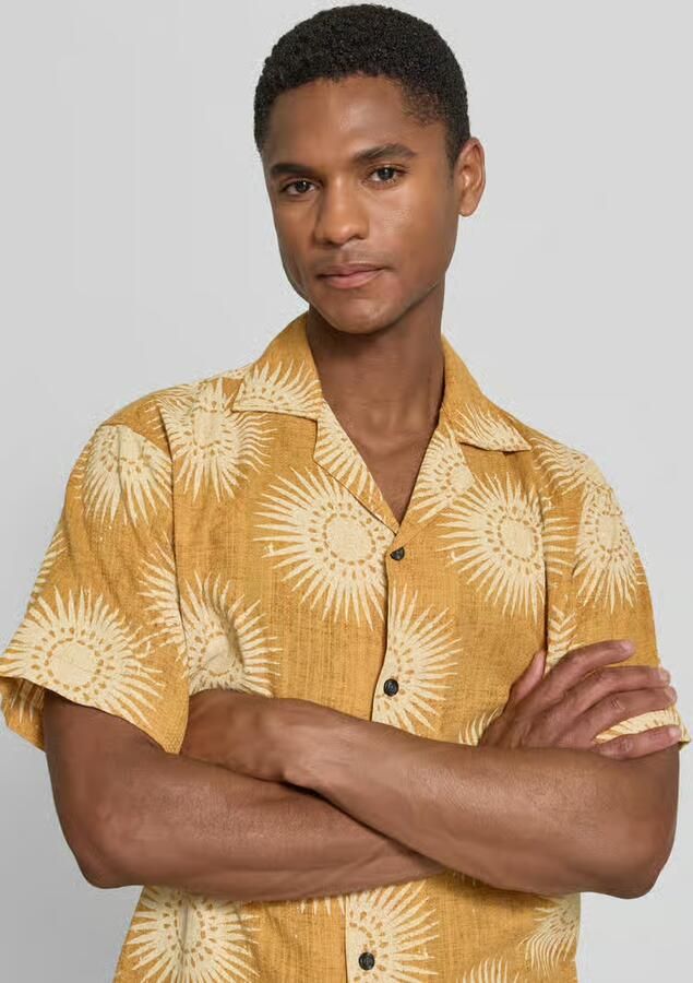 JACK & JONES Premium regular fit vrijetijdsoverhemd in all-over look model 'BILBAO'