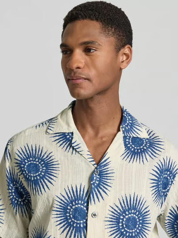 JACK & JONES Premium regular fit vrijetijdsoverhemd in all-over look model 'BILBAO'
