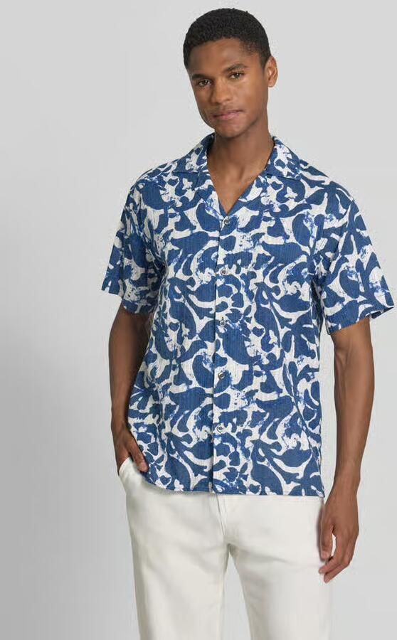JACK & JONES Premium regular fit vrijetijdsoverhemd in all-over look model 'BILBAO' - Foto 4