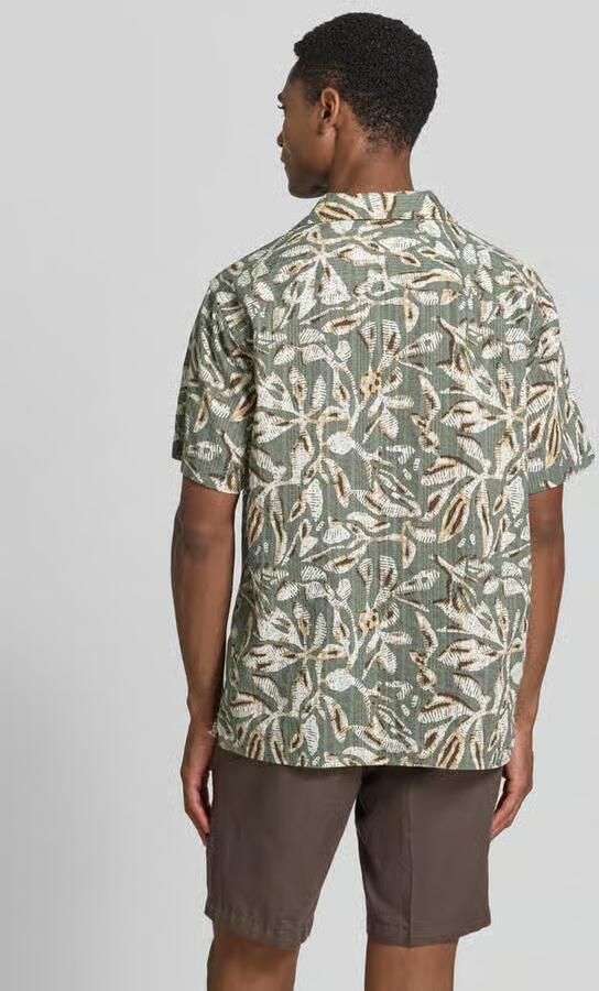 JACK & JONES Premium regular fit vrijetijdsoverhemd in all-over look model 'BILBAO'