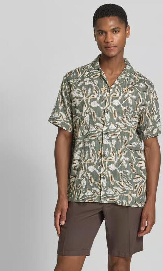 JACK & JONES Premium regular fit vrijetijdsoverhemd in all-over look model 'BILBAO' - Foto 4