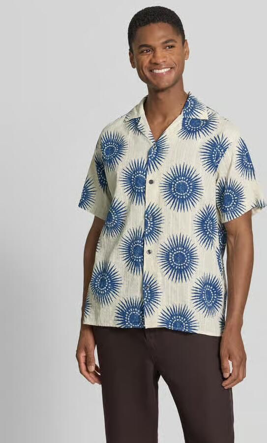 JACK & JONES Premium regular fit vrijetijdsoverhemd in all-over look model 'BILBAO' - Foto 4