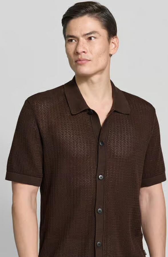 JACK & JONES Premium regular fit vrijetijdsoverhemd in tricotlook model 'Owen'