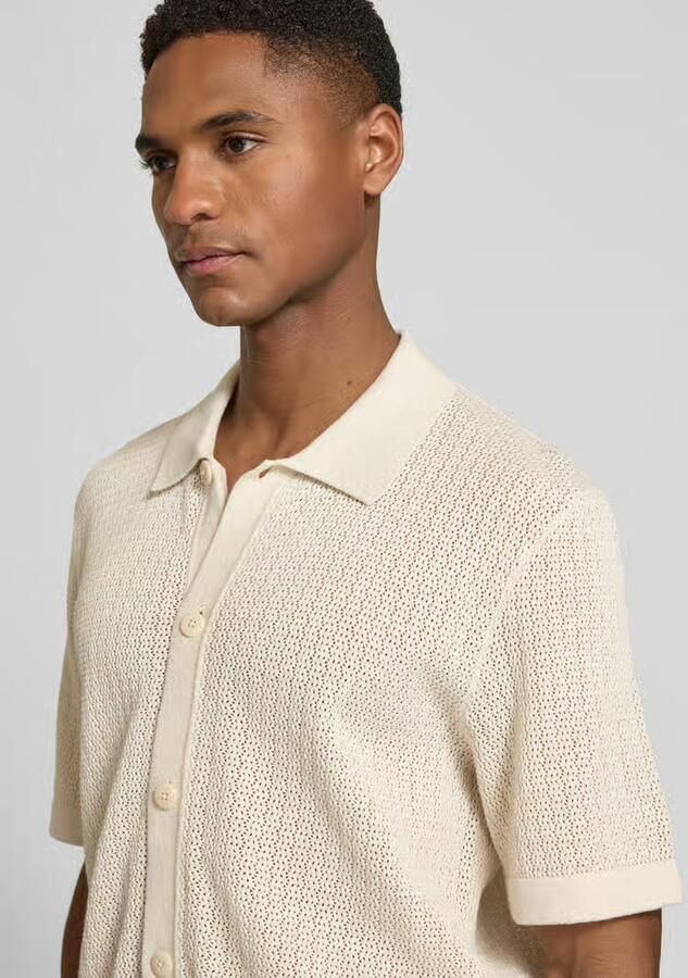 JACK & JONES Premium regular fit vrijetijdsoverhemd in tricotlook model 'Owen'