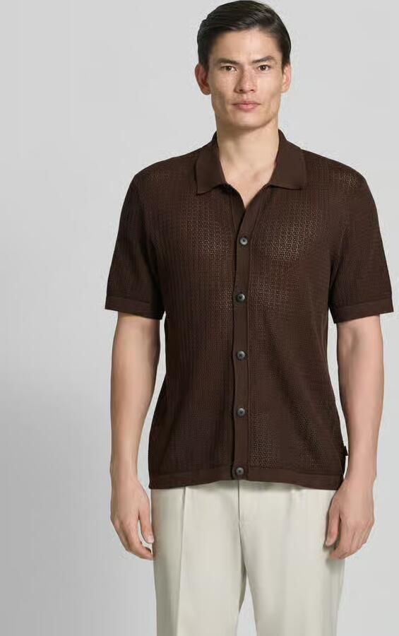 JACK & JONES Premium regular fit vrijetijdsoverhemd in tricotlook model 'Owen' - Foto 3