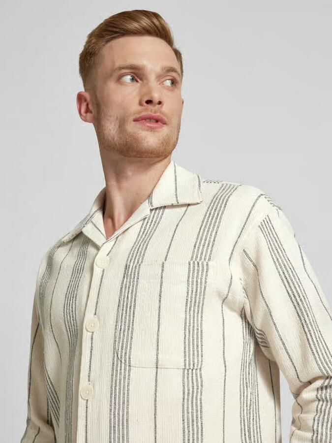Jack & Jones Premium Regular fit vrijetijdsoverhemd met streepmotief model 'BLAMANFRED'