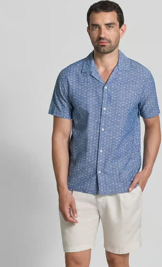 JACK & JONES Premium regular fit vrijetijdsoverhemd van mix van katoen en linnen model 'SUMMER' - Foto 2