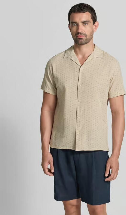 JACK & JONES Premium regular fit vrijetijdsoverhemd van mix van katoen en linnen model 'SUMMER' - Foto 3