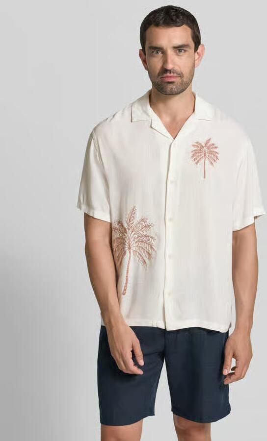 JACK & JONES Premium relaxed fit vrijetijdsoverhemd van viscose met stitchings - Foto 2