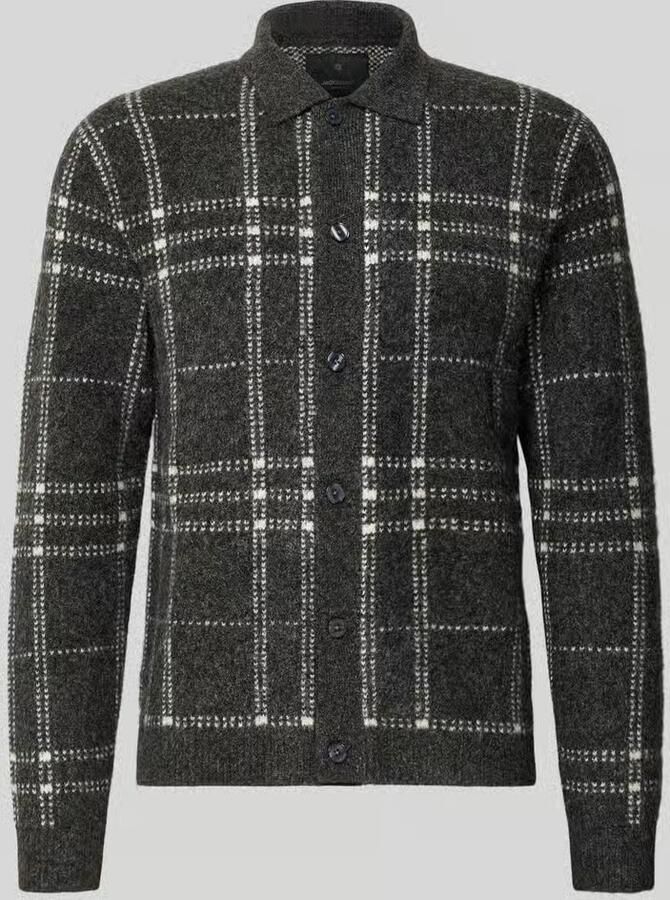 JACK & JONES Premium Slim fit gebreid jack met wol model 'Simon'