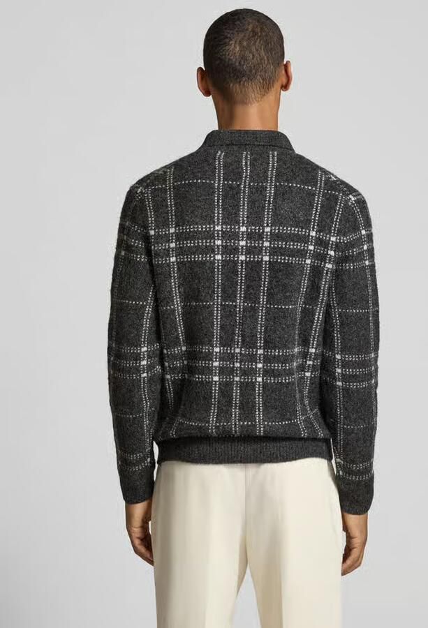 JACK & JONES Premium Slim fit gebreid jack met wol model 'Simon' - Foto 2