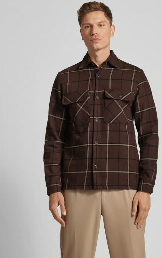 Jack & Jones Premium Slim fit overhemdjack met kentkraag model 'RAYMOND' - Foto 4