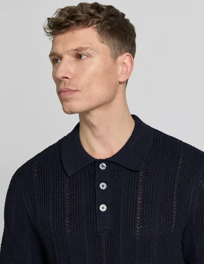JACK & JONES Premium Slim fit poloshirt met knoopsluiting