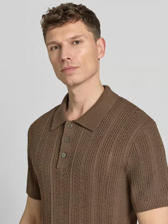 JACK & JONES Premium Slim fit poloshirt met knoopsluiting