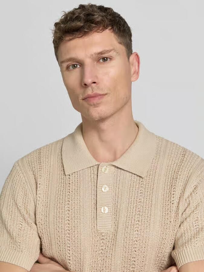 JACK & JONES Premium Slim fit poloshirt met knoopsluiting