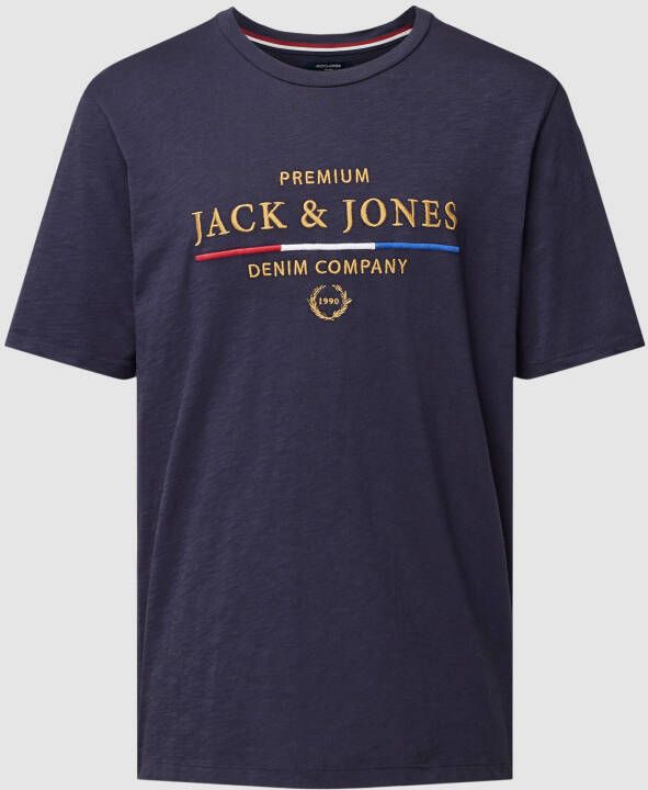 Jack & Jones Premium T-shirt met label- en motiefstitching model 'BLUTRAVIS'