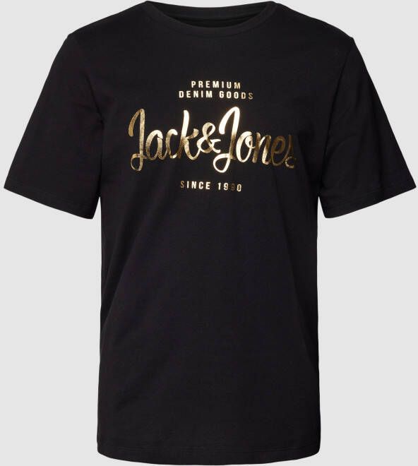 Jack & Jones Premium T-shirt van katoen met labelprint exclusief bij ons verkrijgbaar